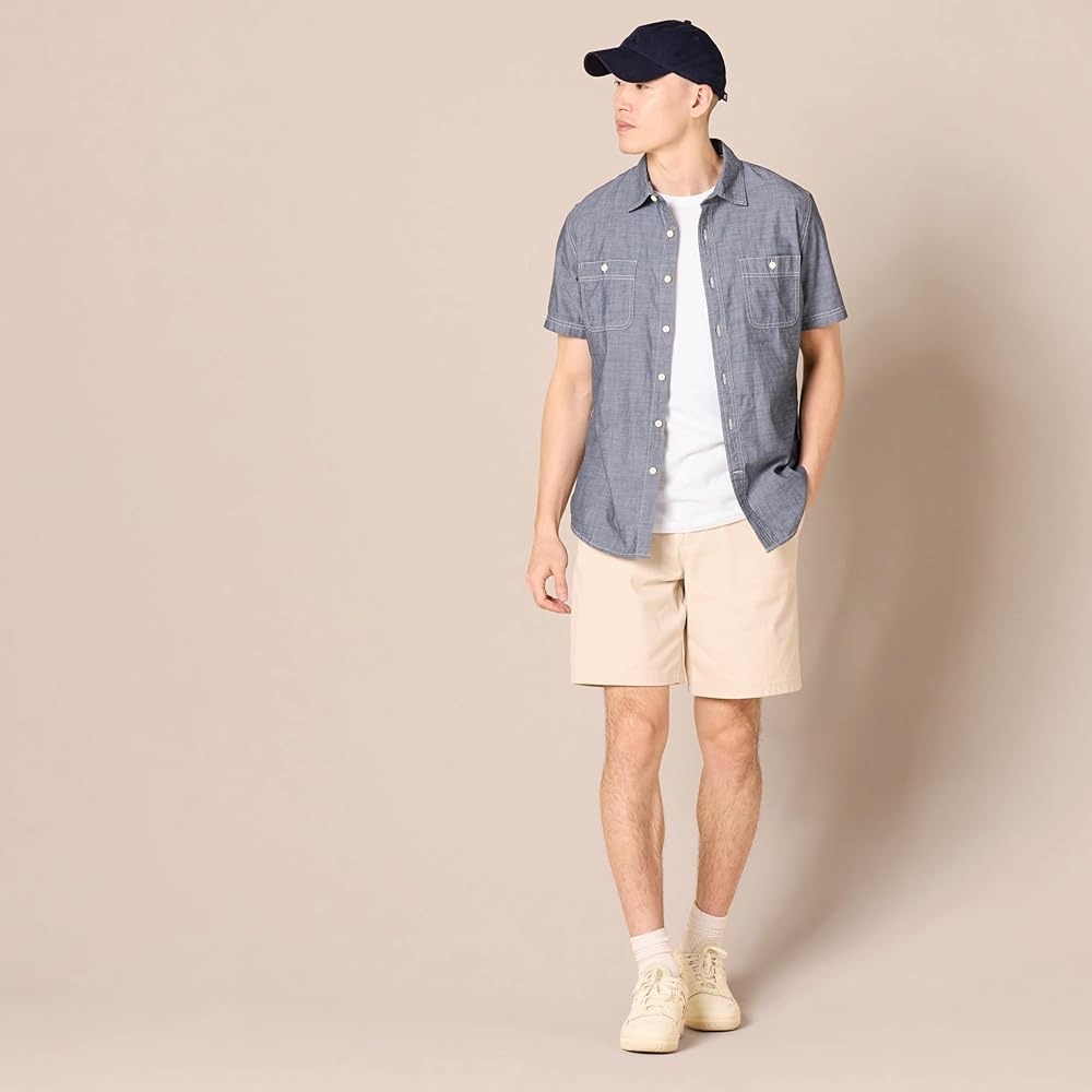 Amazon Essentials Gray Denim Chambray Casual Butt… - image 5